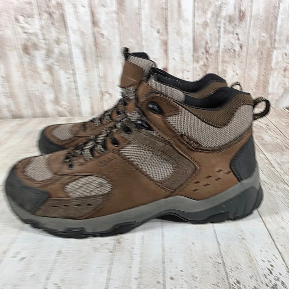 Cabelas Dry-Plus Mens Hiking Boots Brown Leather Mesh Waterproof 81-2733 13D